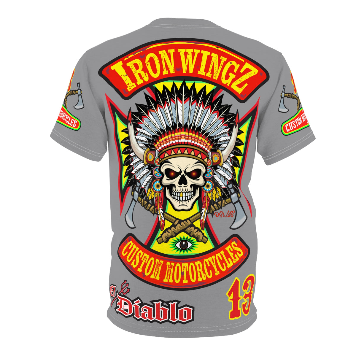 Iron Wingz Garage HiViZ Motorcycle Rider Super Tee