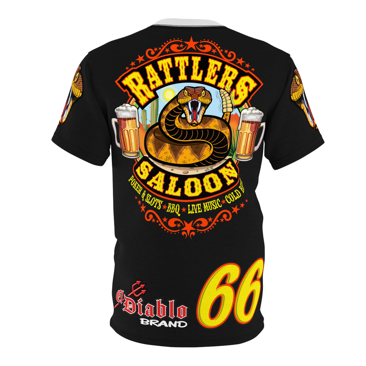 Rattlers Saloon SUPER RIDING TEE — Vintage Biker Route 66 Graphic t-Shirt
