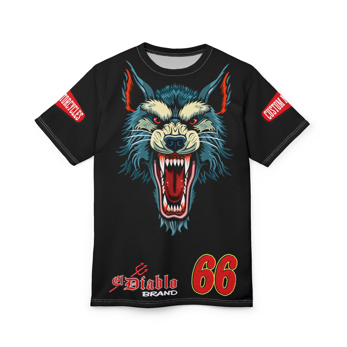 MWT Wolf Custom Motorcycles Super Tee — Viciously Cool High Performance Motorcycle Riding Shirt