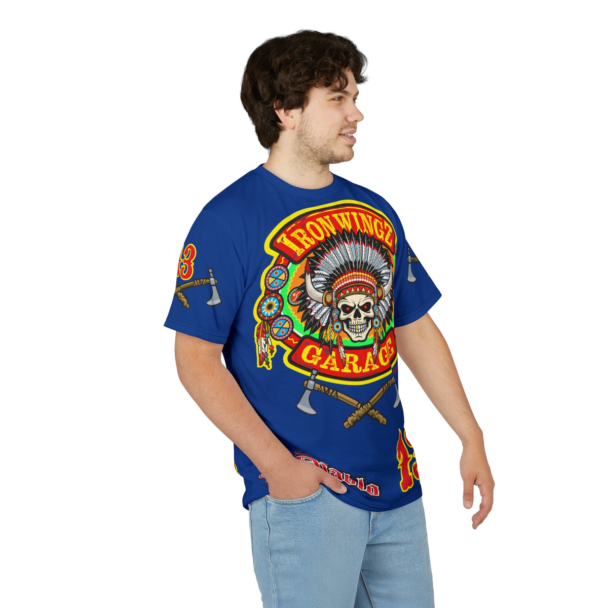 Iron Wingz Garage HiViZ Motorcycle Rider Super Tee