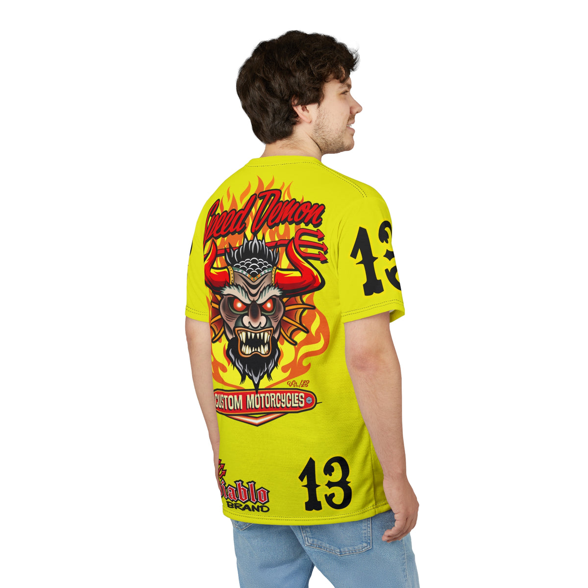 Demon Custom   Banana Rama HiViZ Super Tee — Extreme Edgy Graphics - Bad Attitude Custom Biker Riding Gear