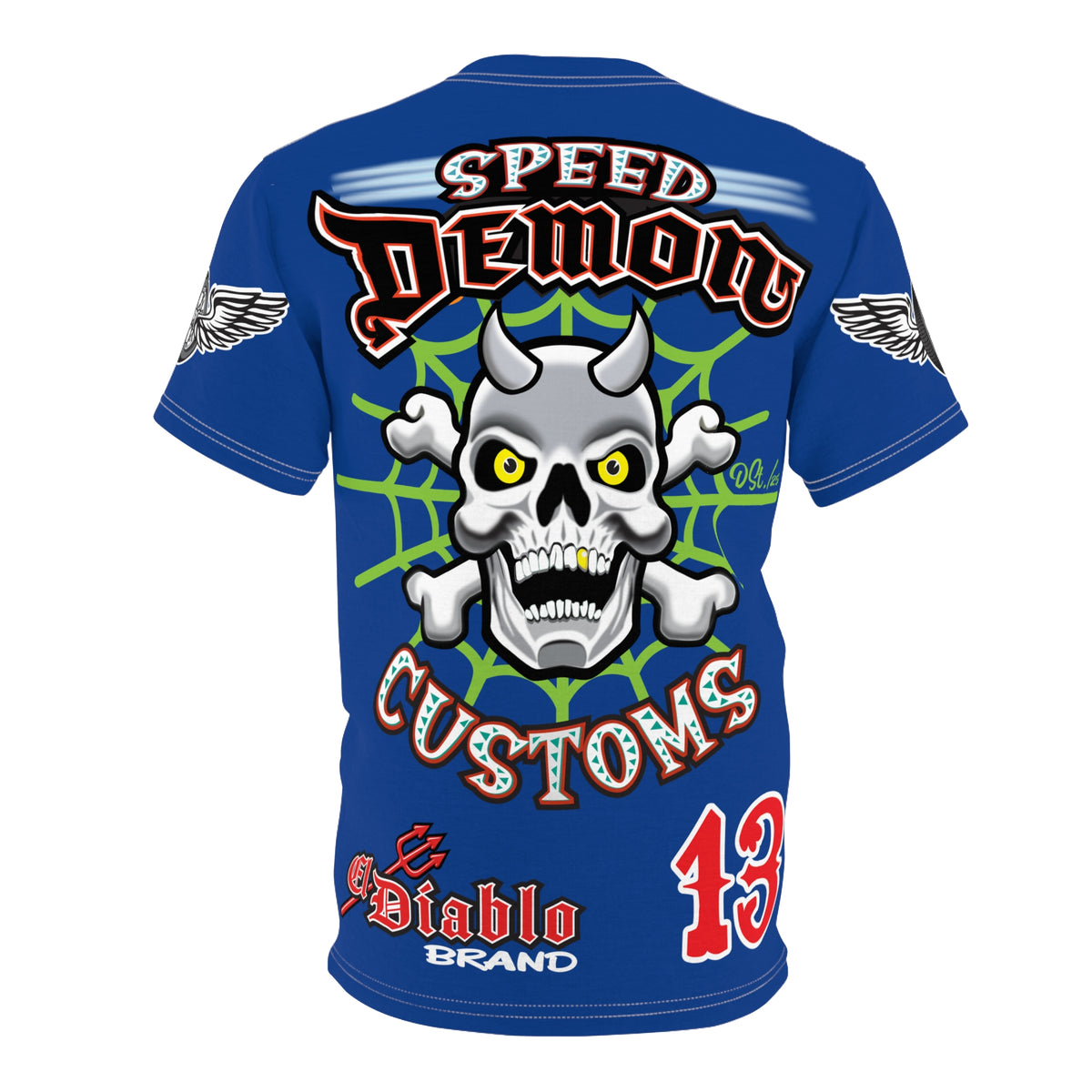 SRT Speed Demon Customs Spectacular  Super Riding Tee - Devilishly Demented Bold Biker Design