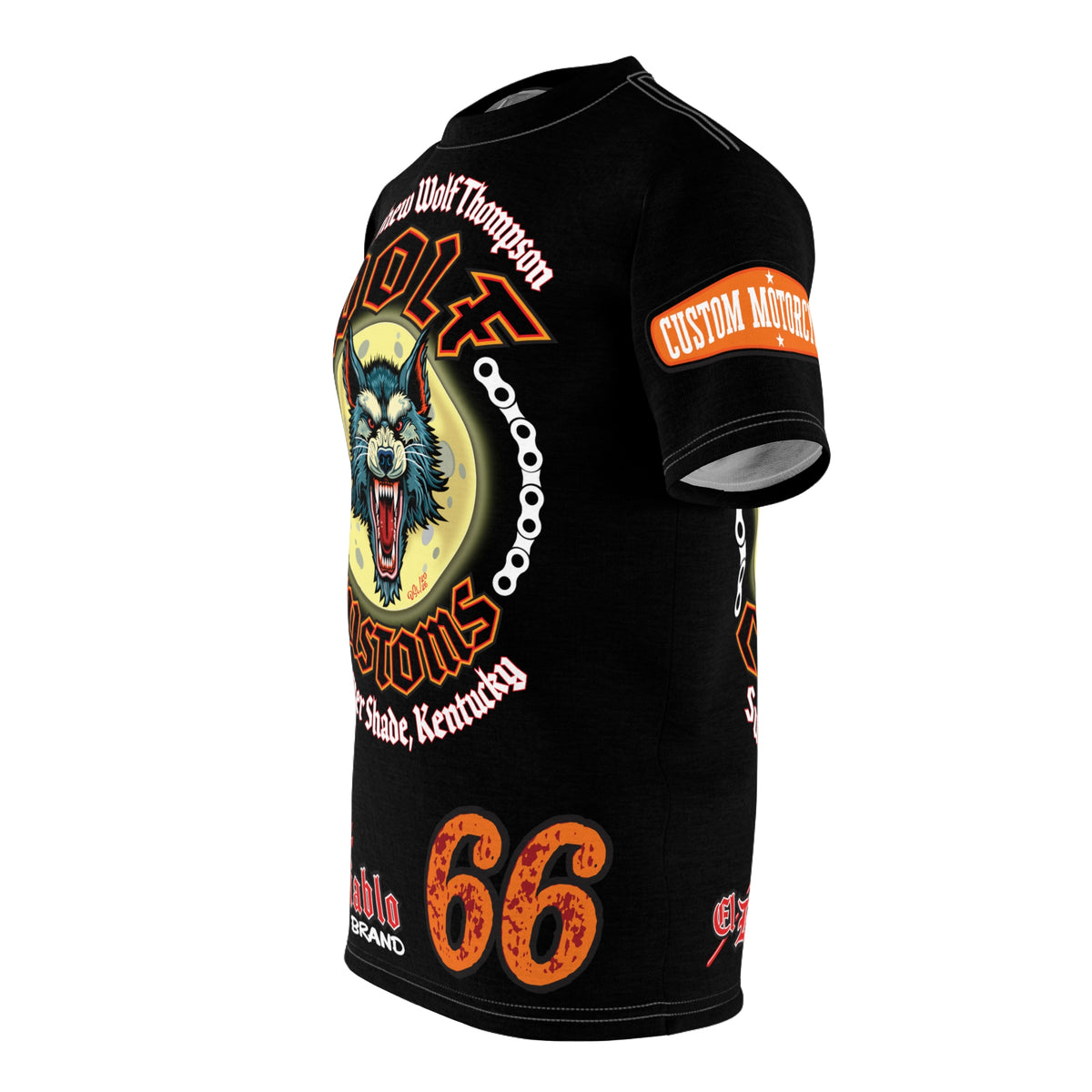 MWT Wolf Custom Motorcycles Super Tee — Viciously Cool High Performance Motorcycle Riding Shirt