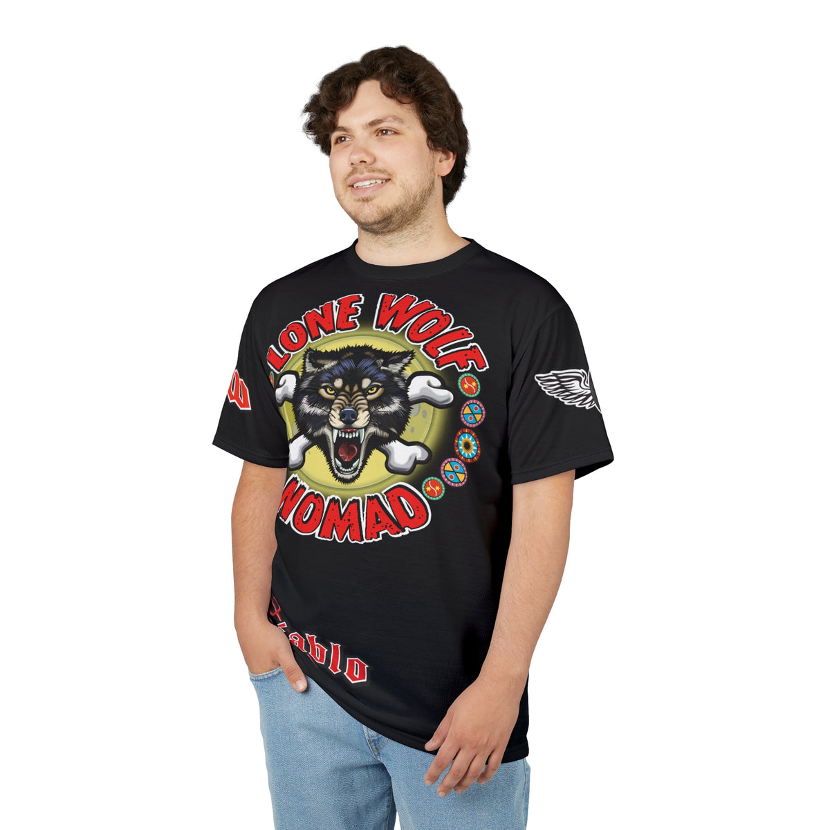 Lone Wolf Nomad HiViz Super Tee - For The Independent No Club Bikers For Life