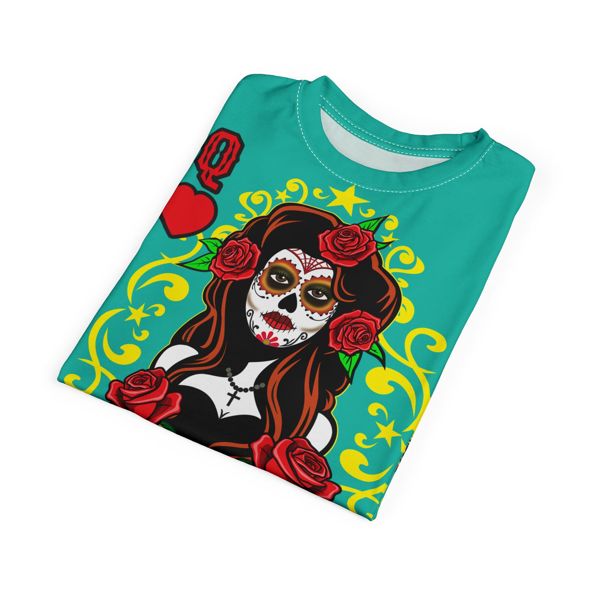 Copy of Voodoo Custom Motorcycles Tee — Queen of Hearts  Graphic Riding Super Tee