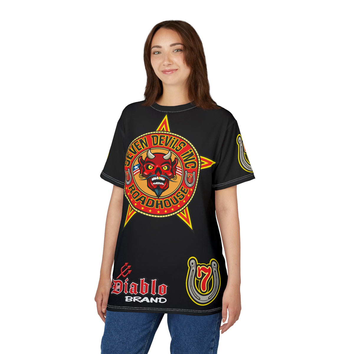 Seven Devils Inc. Roadhouse HiViz Graphic Tee - Motorcycle Custom Riding Super Tee