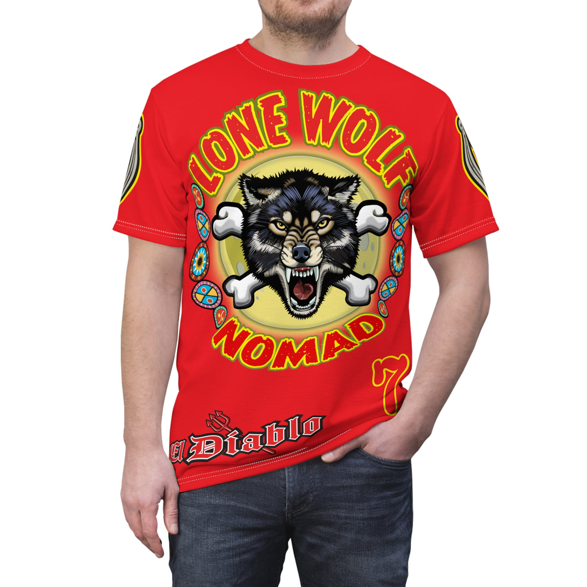 Lone Wolf Nomad HiViz Super Tee - Special Design for Independent No Club Riders