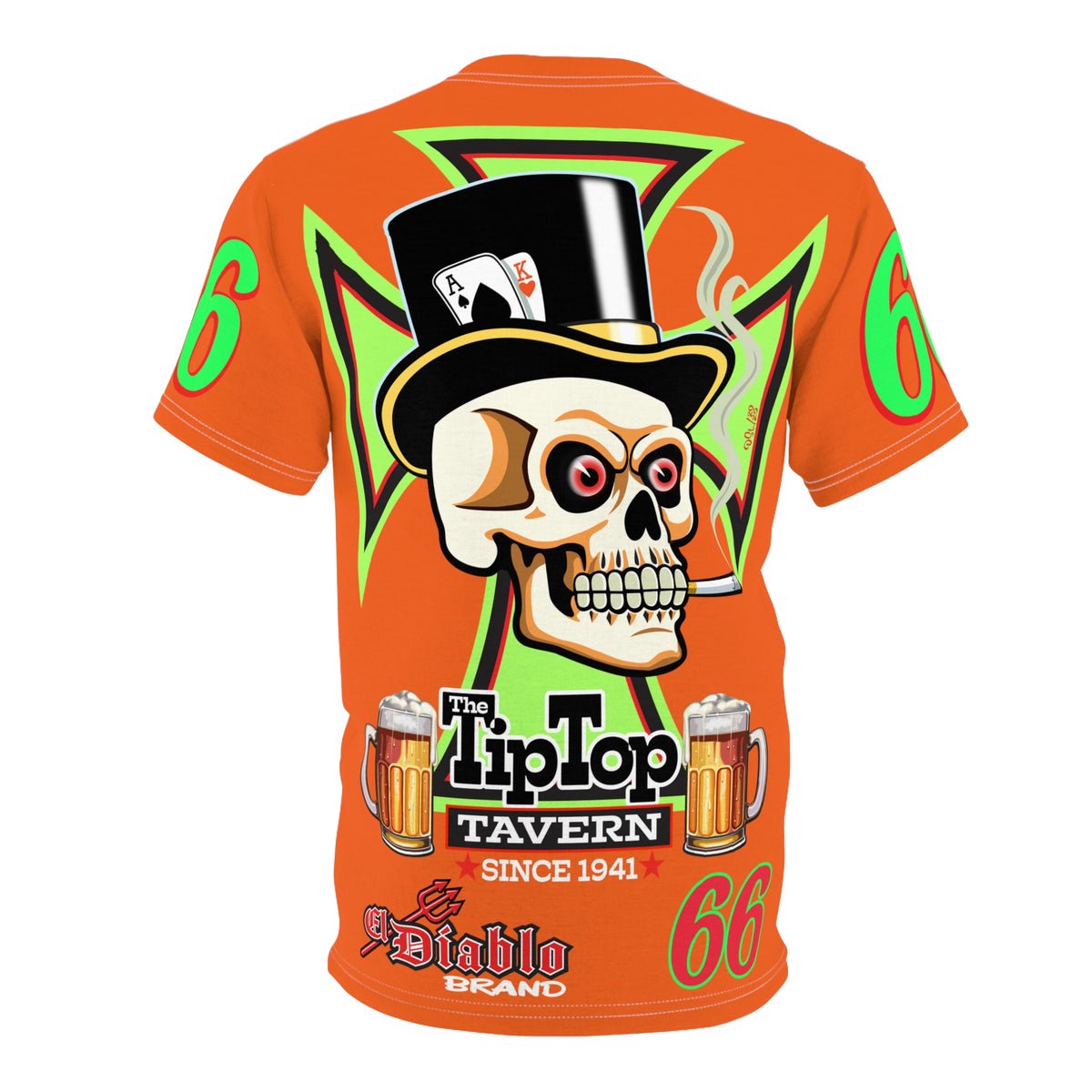 Tip Top Tavern Dive Bar Super Tee - Orange Crush - Special Edition Graphics - America's Best Dive Bar - Bikes Beers Babes & Bros. - Biker Bar Tee