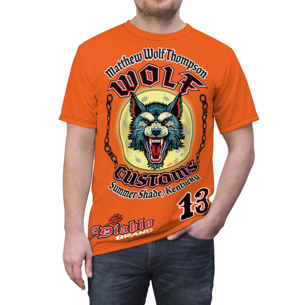 MWT Wolf Customs Motorcycles Super Tee — Viciously Cool High Performance Motorcycle Riding Shirt