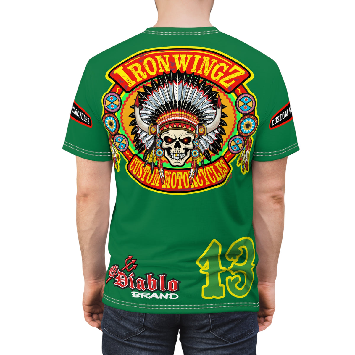 SRT Iron WingZ Garage Custom Biker Riding Super Tee - Retro Vintage Graphic Style