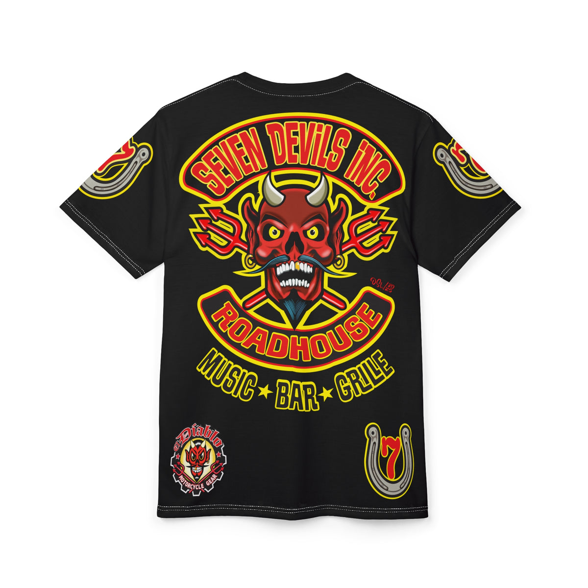 Seven Devils Inc. Roadhouse Graphic Tee - Motorcycle Custom Riding Super Tee