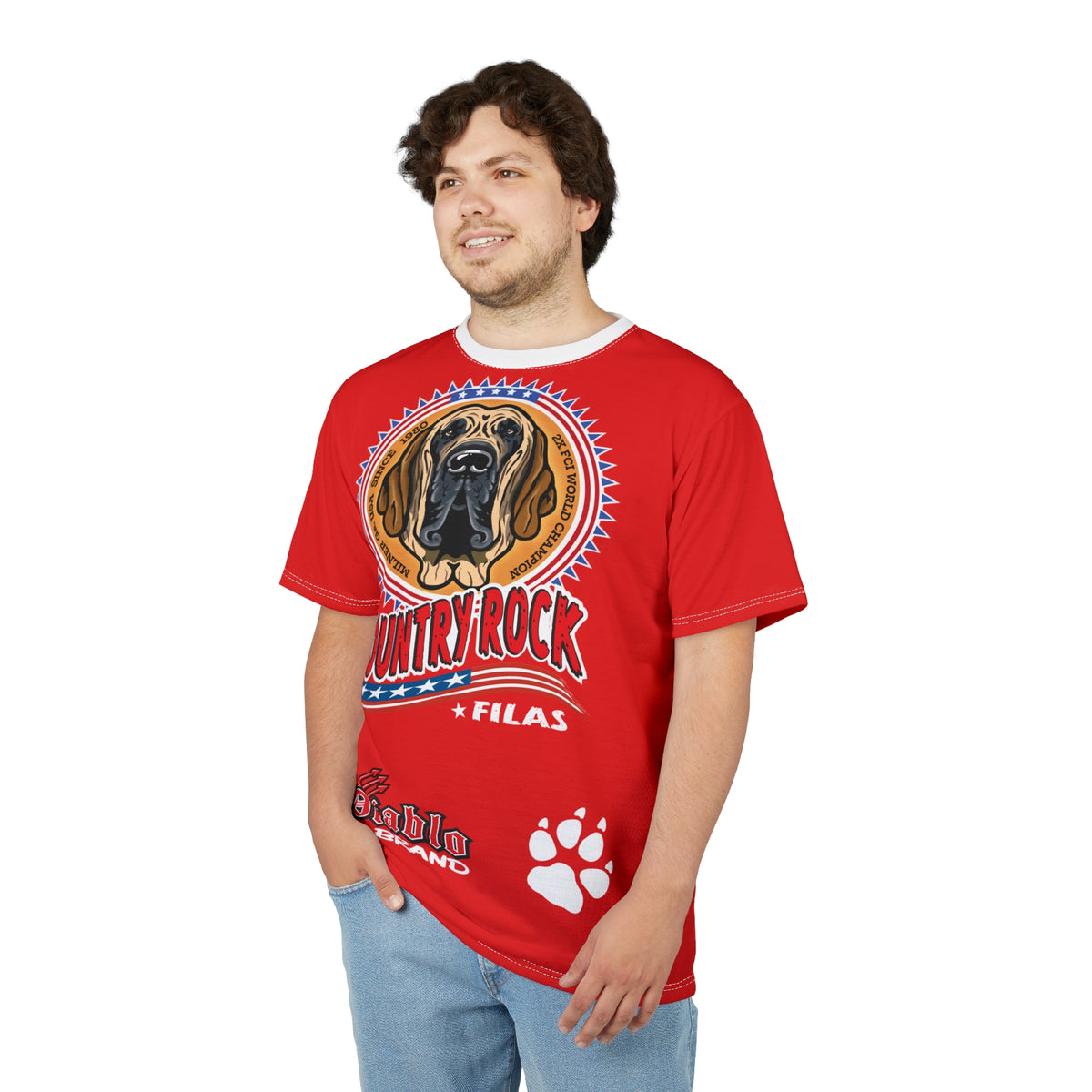 Country Rock Filas Graphic Super Tee — El Diablo Brand Paw Print T-Shirt