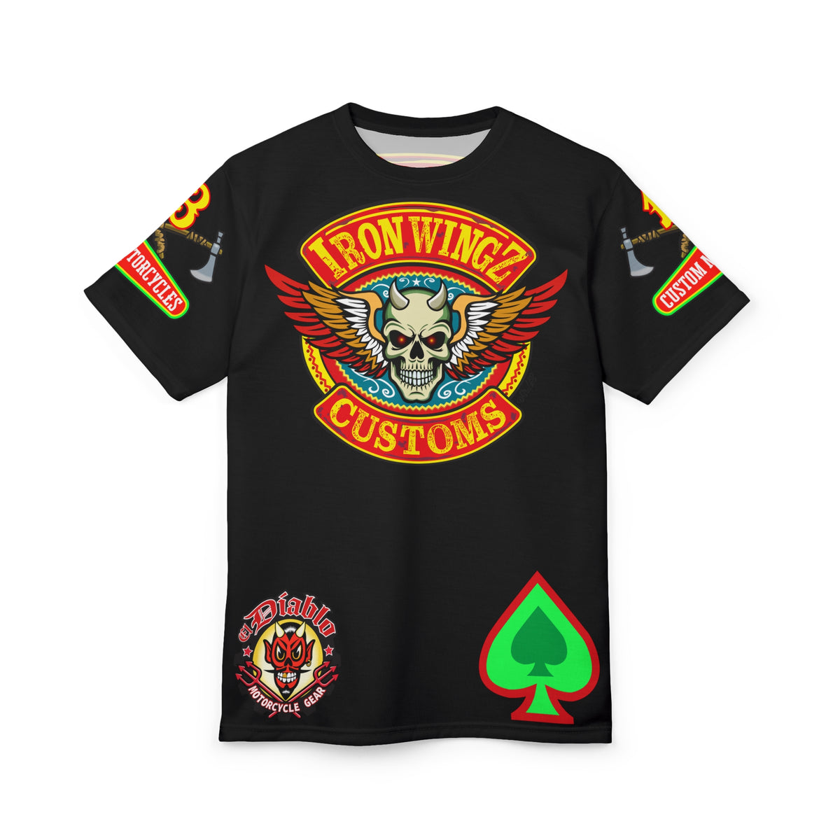 Iron WingZ Garage - Custom HiViz Super Tee - The Ultimate Motorcycle Riding Tee