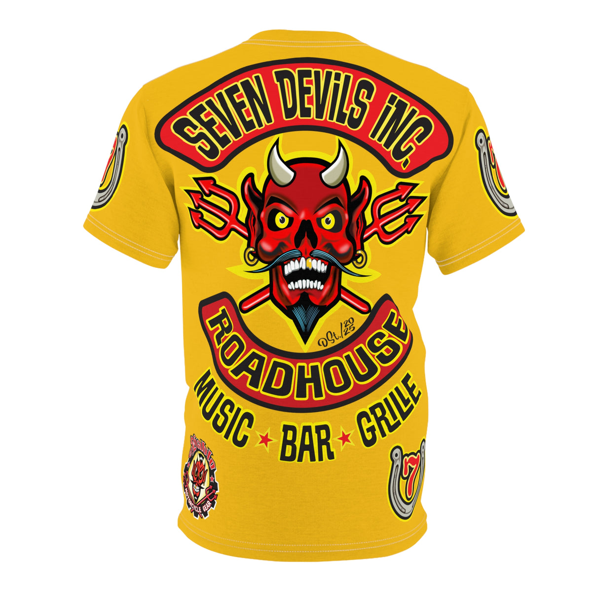 Seven Devils Inc. Roadhouse HiViz Graphic Tee - Motorcycle Custom Riding Super Tee