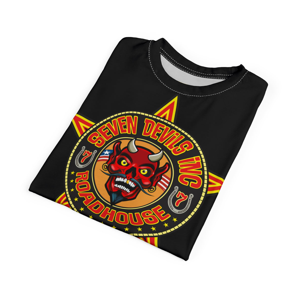 Seven Devils Inc. Roadhouse Graphic Tee - Motorcycle Custom Riding Super Tee