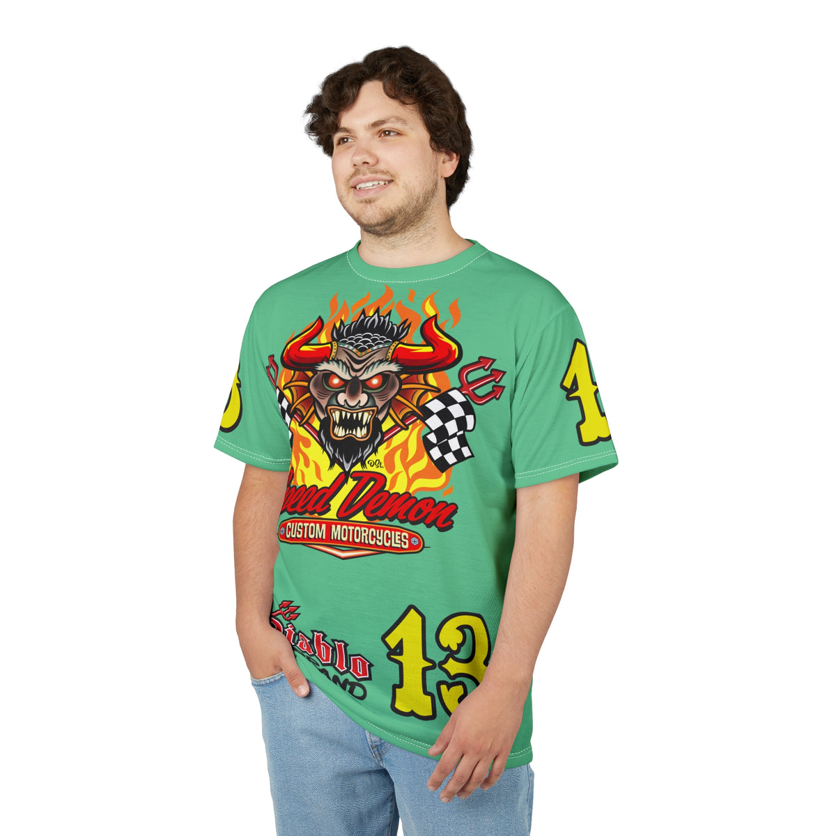 Speed Demon Customs   Super Tee — Extreme Edgy Graphics - Bad Attitude Custom Biker Riding Gear