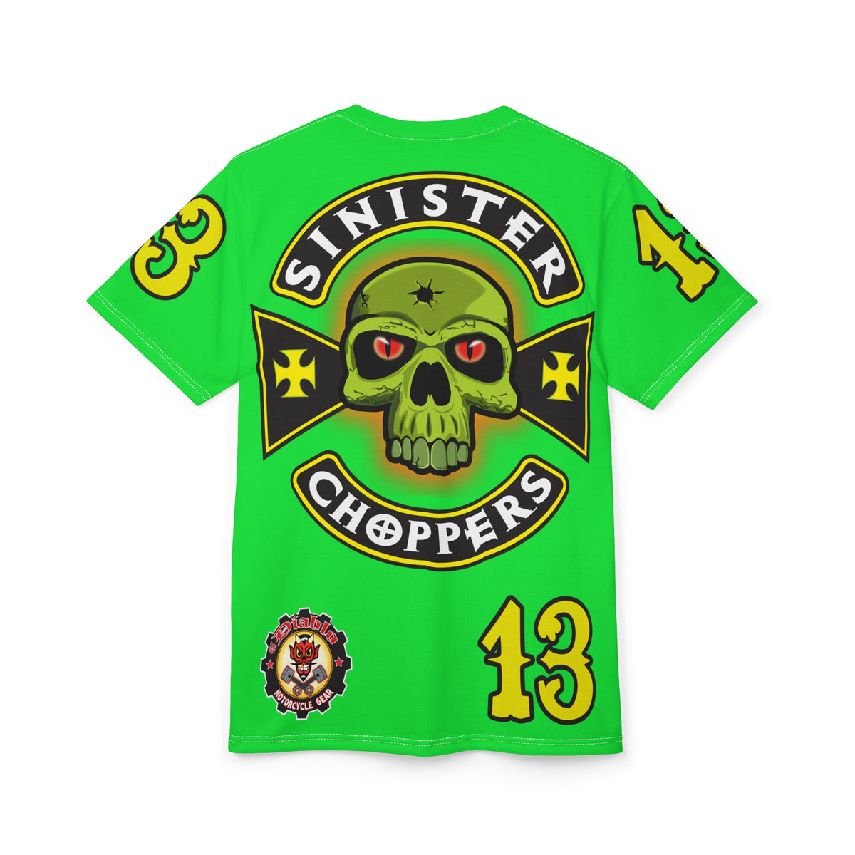 Very Special Sinister Choppers HiViZ Super Tee - Spectacular Custom Motorcycle Riding Gear