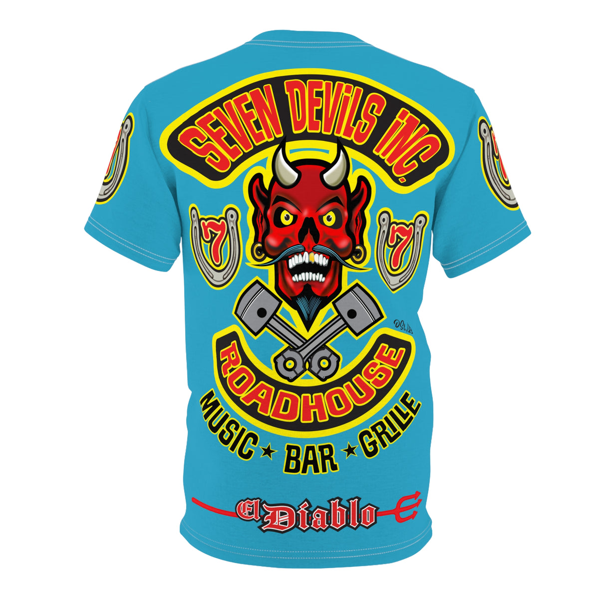 Seven Devils Inc. Roadhouse Graphic Tee - Motorcycle Custom Riding Super Tee
