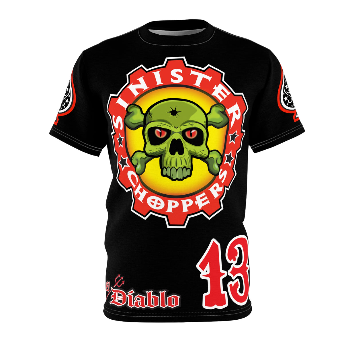 Sinister Choppers - BAD in BLACK - HiViz Custom Super Tee - High Performance Riding Wear