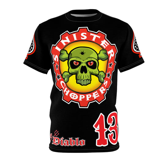 Sinister Choppers - BAD in BLACK - HiViz Custom Super Tee - High Performance Riding Wear