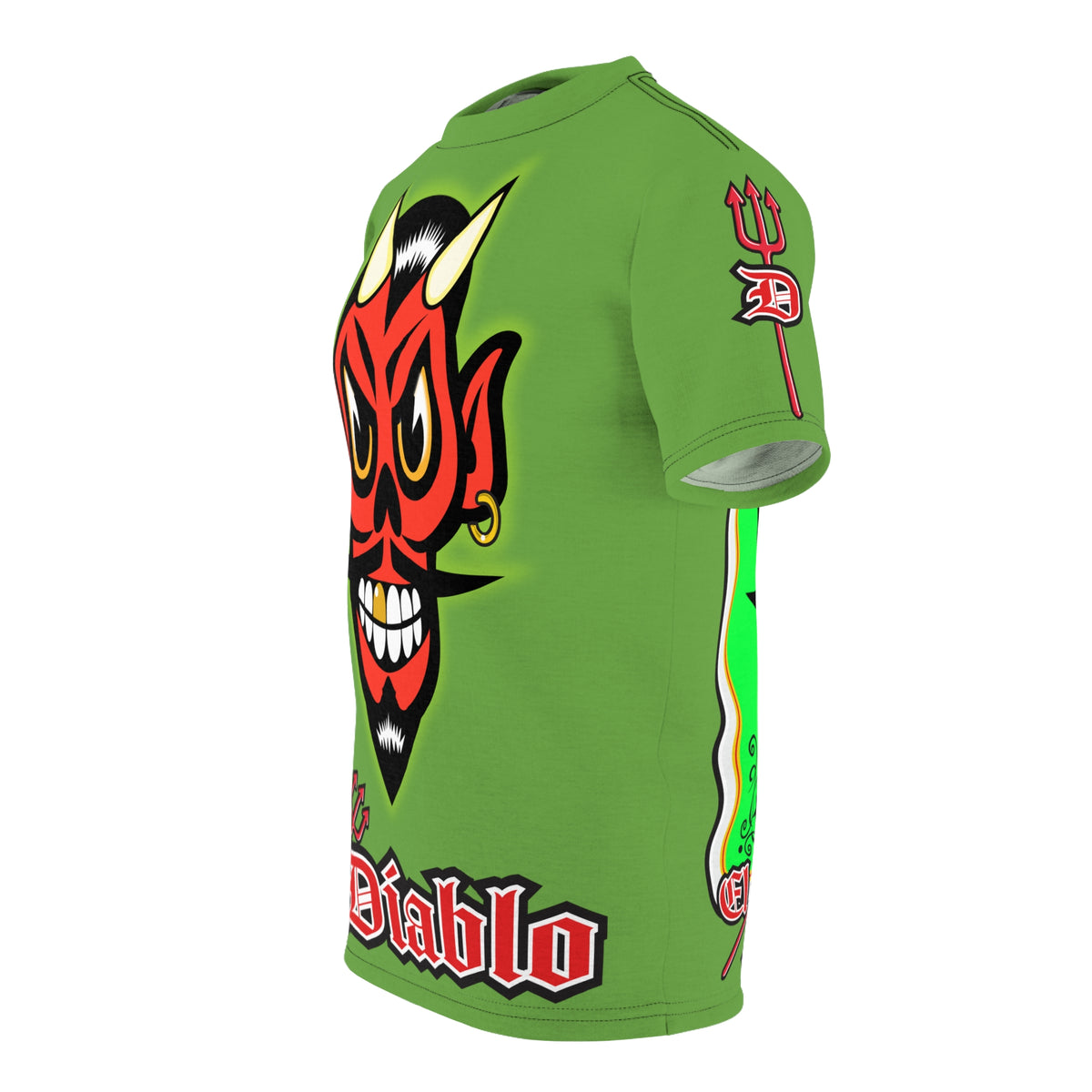 El Diablo Big D HiViz Super Tee, Huge HiViz Back Ace Graphic, See & be seen !!!