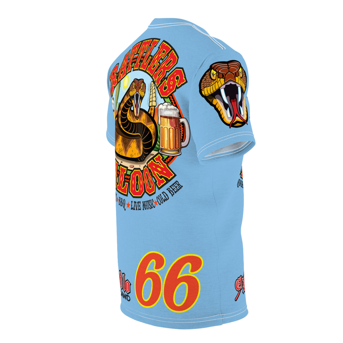 Rattlers Saloon  BADAZZ SUPER TEE — Vintage Biker 66 Graphic Shirt