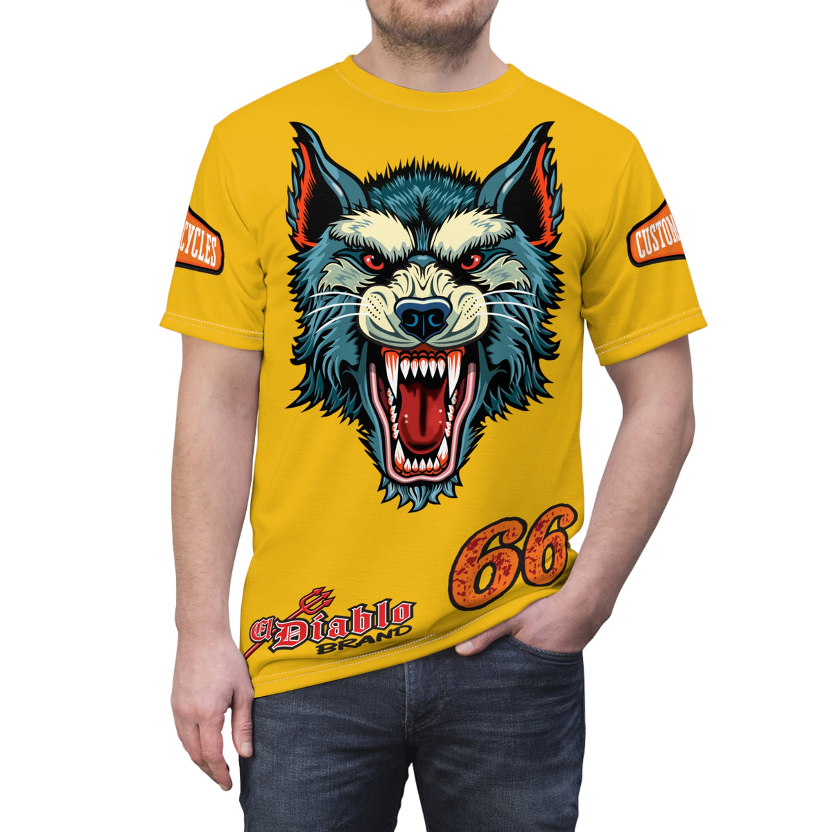MWT Wolf Custom Motorcycles Super Tee — Viciously Cool High Performance Motorcycle Riding Shirt