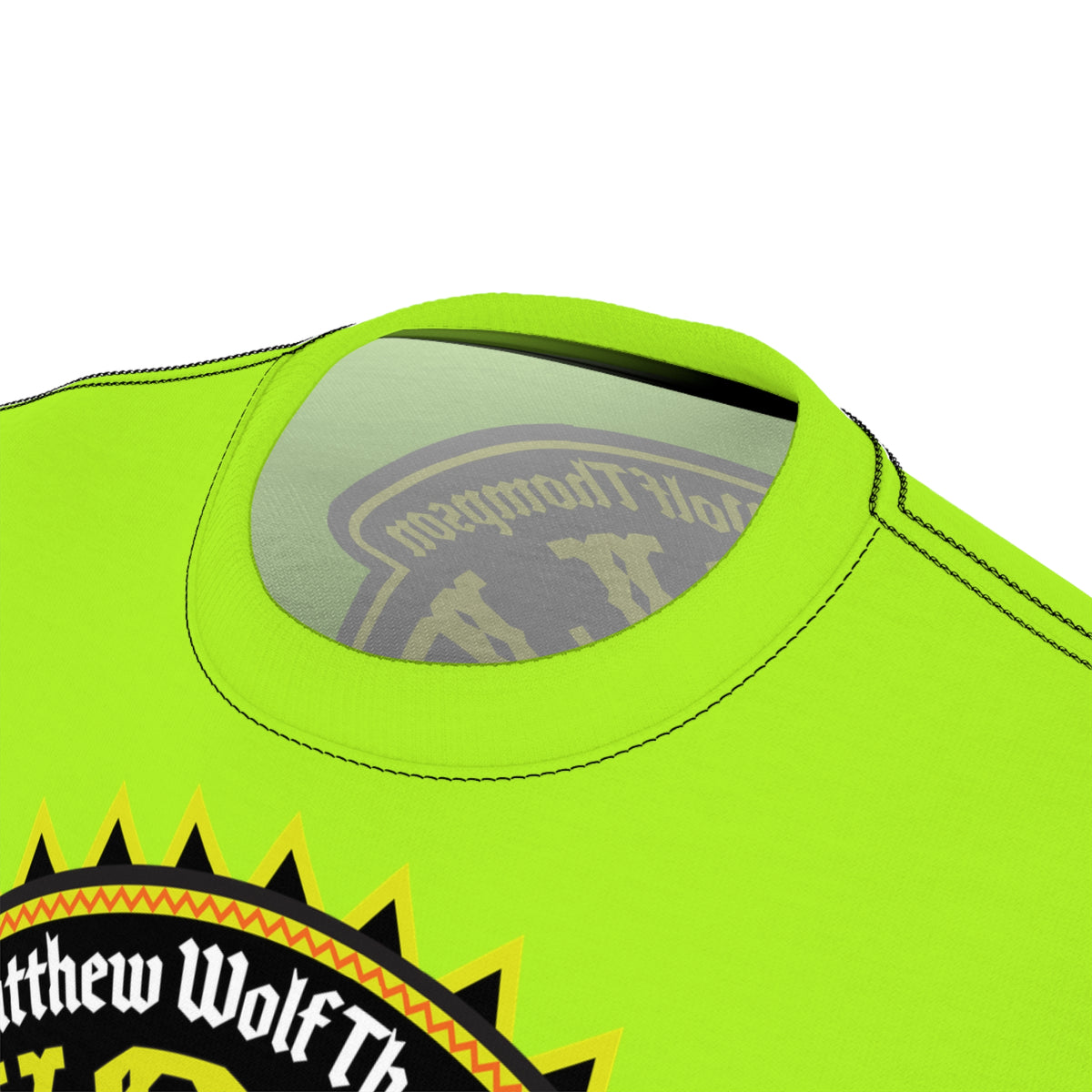 VERY SPECIAL MWT Wolf Customs Lumina Green XL HiViZ Graphics Super Tee —  The Best Biker Riding Tee EVER !!!