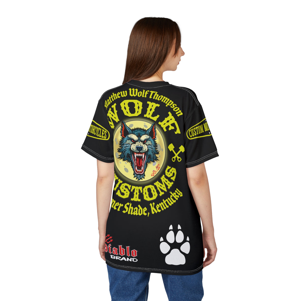 MWT Wolf Custom Motorcycles Super Riding Tee — Viciously Cool High Performance Motorcycle Riding Shirt