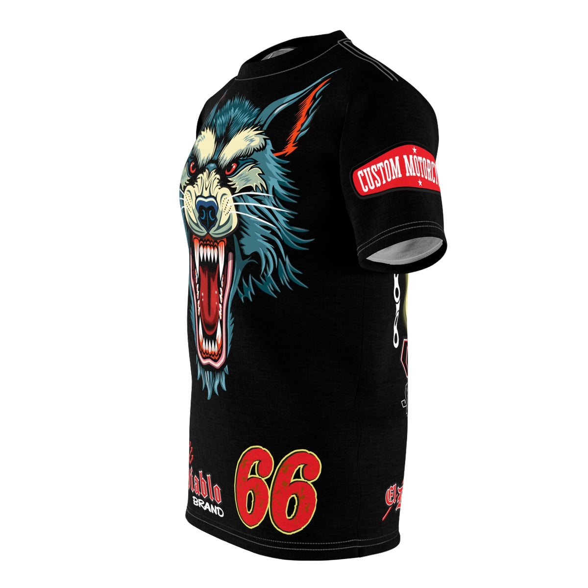 MWT Wolf Custom Motorcycles Super Tee — Viciously Cool High Performance Motorcycle Riding Shirt