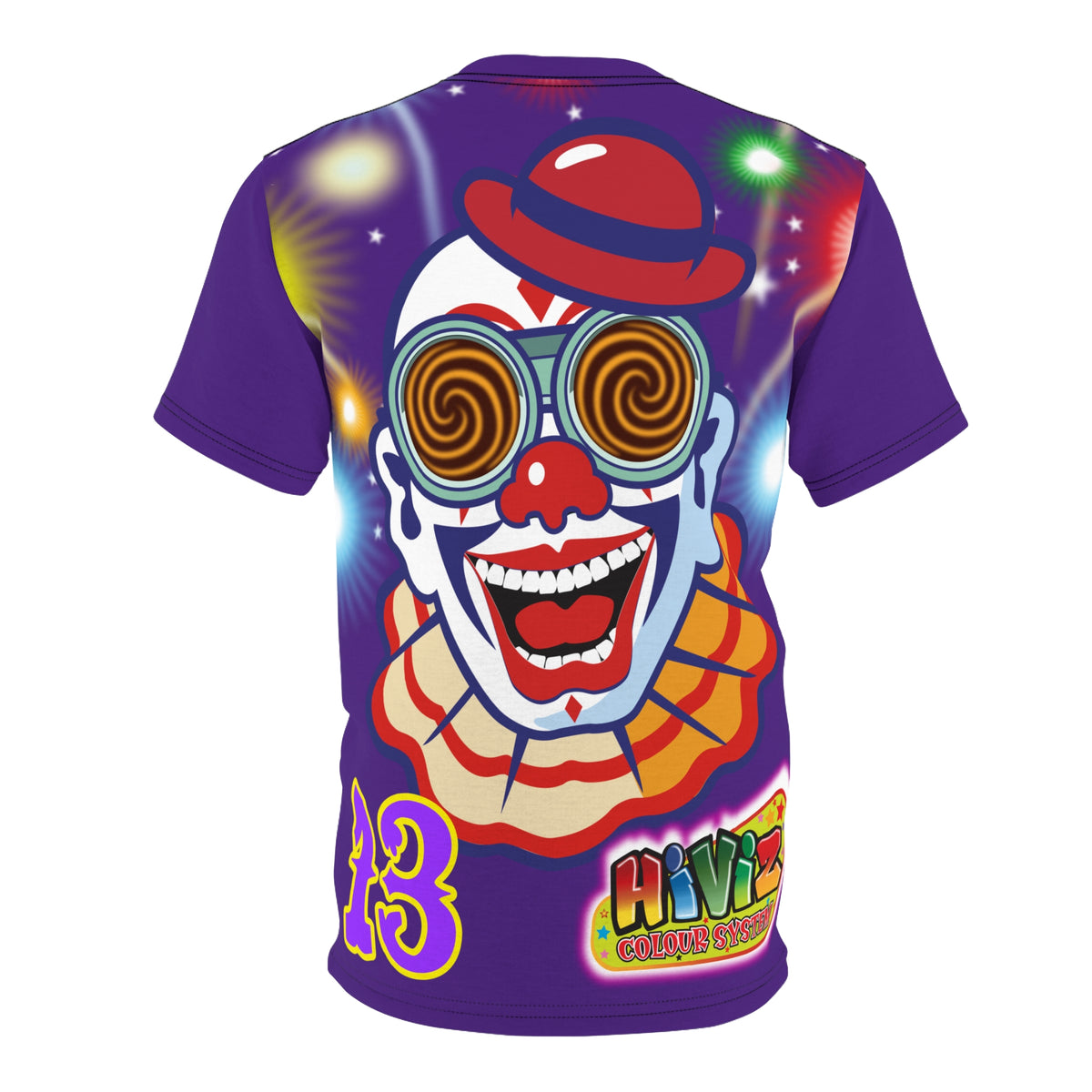 HiViz Clown Graphic Tee — Neon Festival Rave Shirt