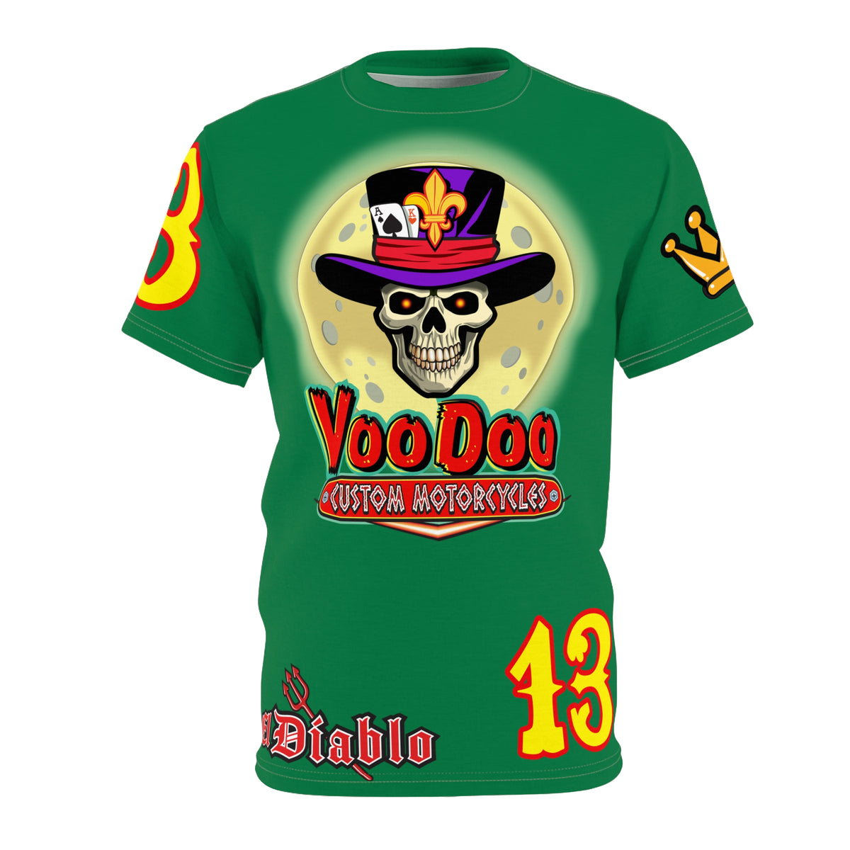 VooDoo Custom Motorcycles HiViz Unisex Graphic Biker Tee