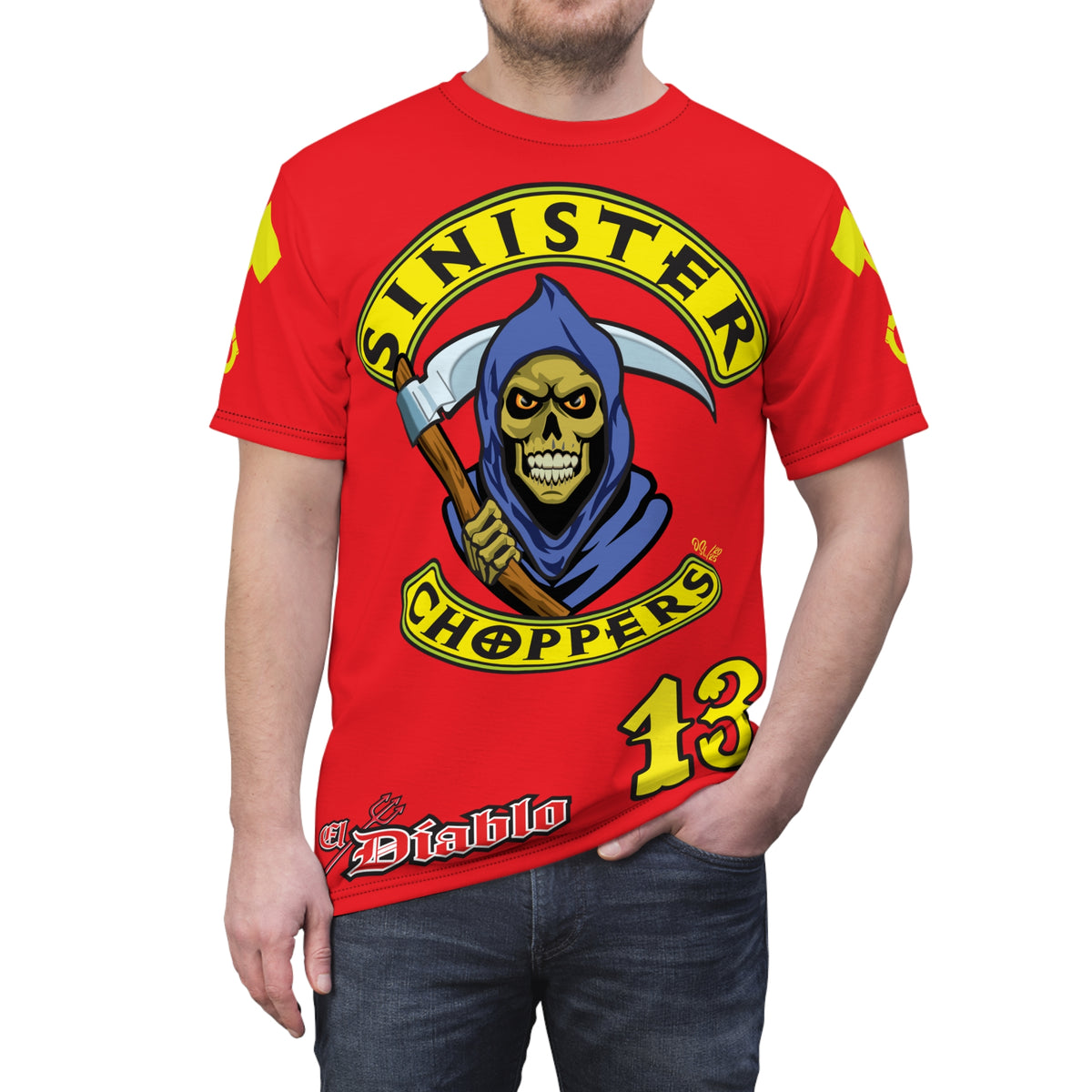 Sinister Choppers HiViz Custom Motorcycles Reaper Super Tee - High Performance Riding Wear