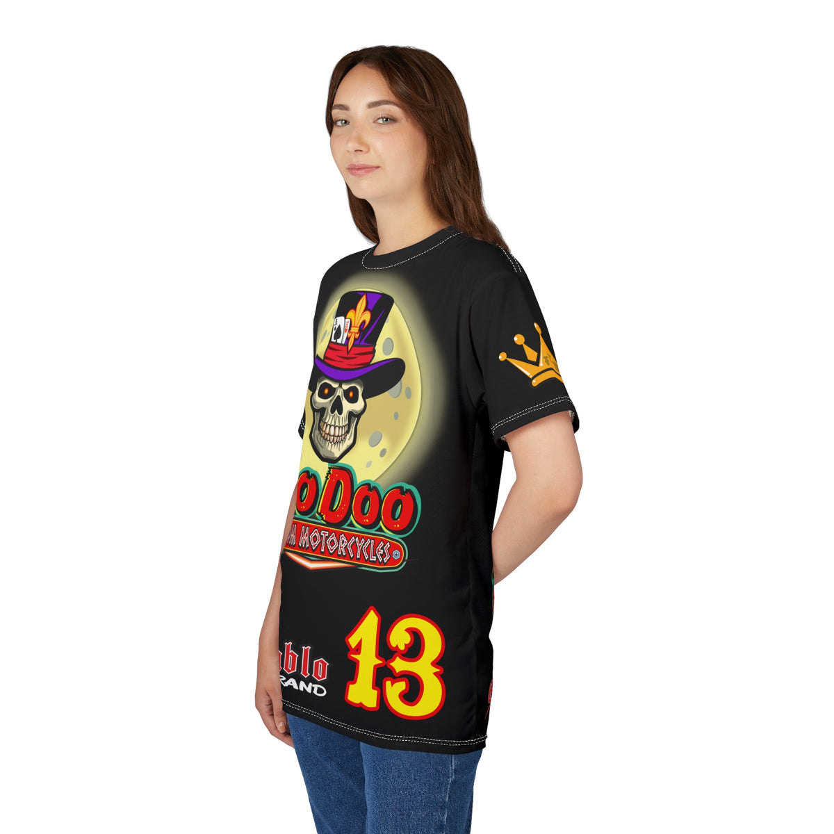 VooDoo Custom Motorcycles Black Magic Ultimate HiViz Graphics Biker Tee