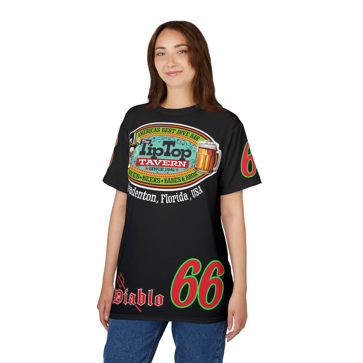 Tip Top Tavern Dive Bar Super Tee - America's Best Dive Bar, Bikes Beers Babes & Bros. - Biker Bar Tee