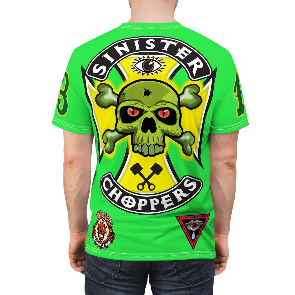 Very Special Sinister Choppers HiViz Motorcycle Riders Super Tee