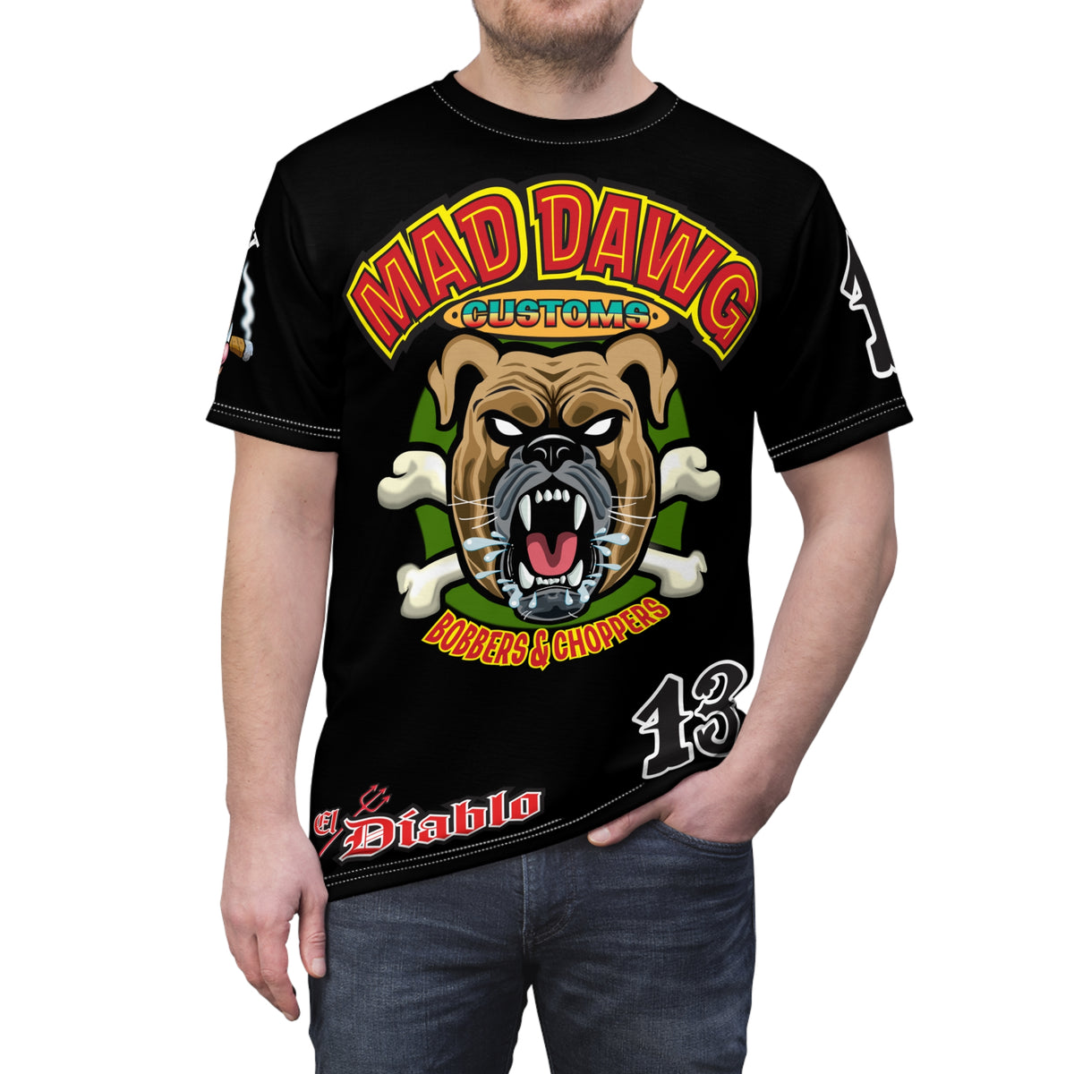 Mad Dawg Customs HiViz Super Tee - Hardcore Biker Threads