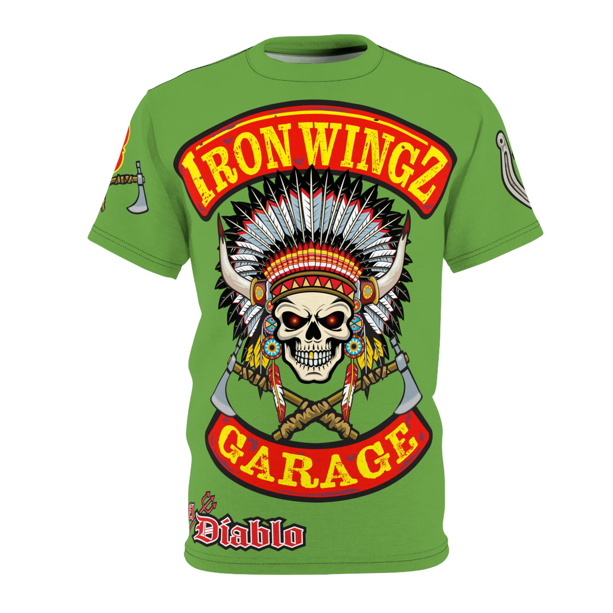 Iron Wingz Garage HiViZ Motorcycle Rider Super Tee