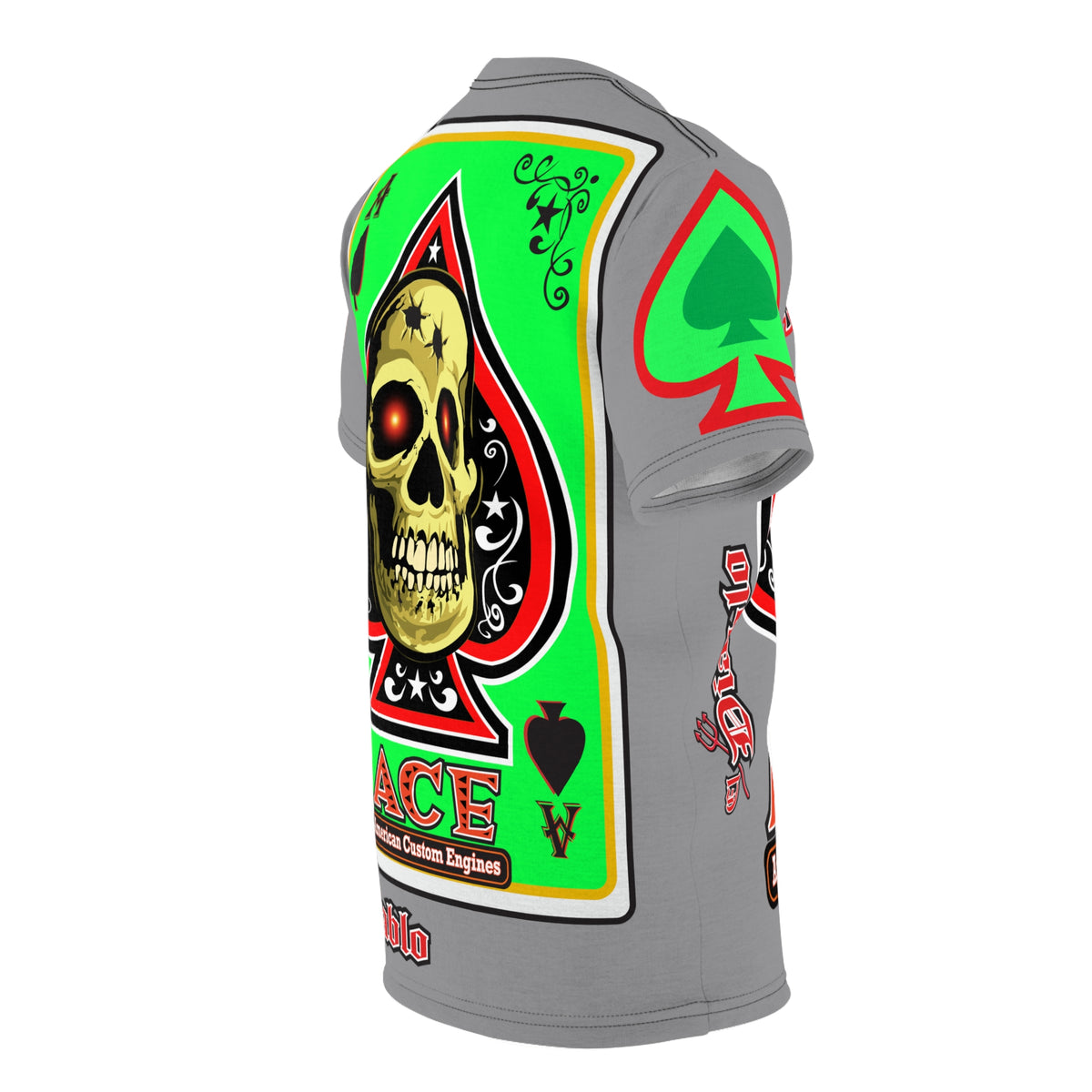 American Custom Engines ACE - Special Lumina Green  Ace of Spades Death Card High visibility Graphics