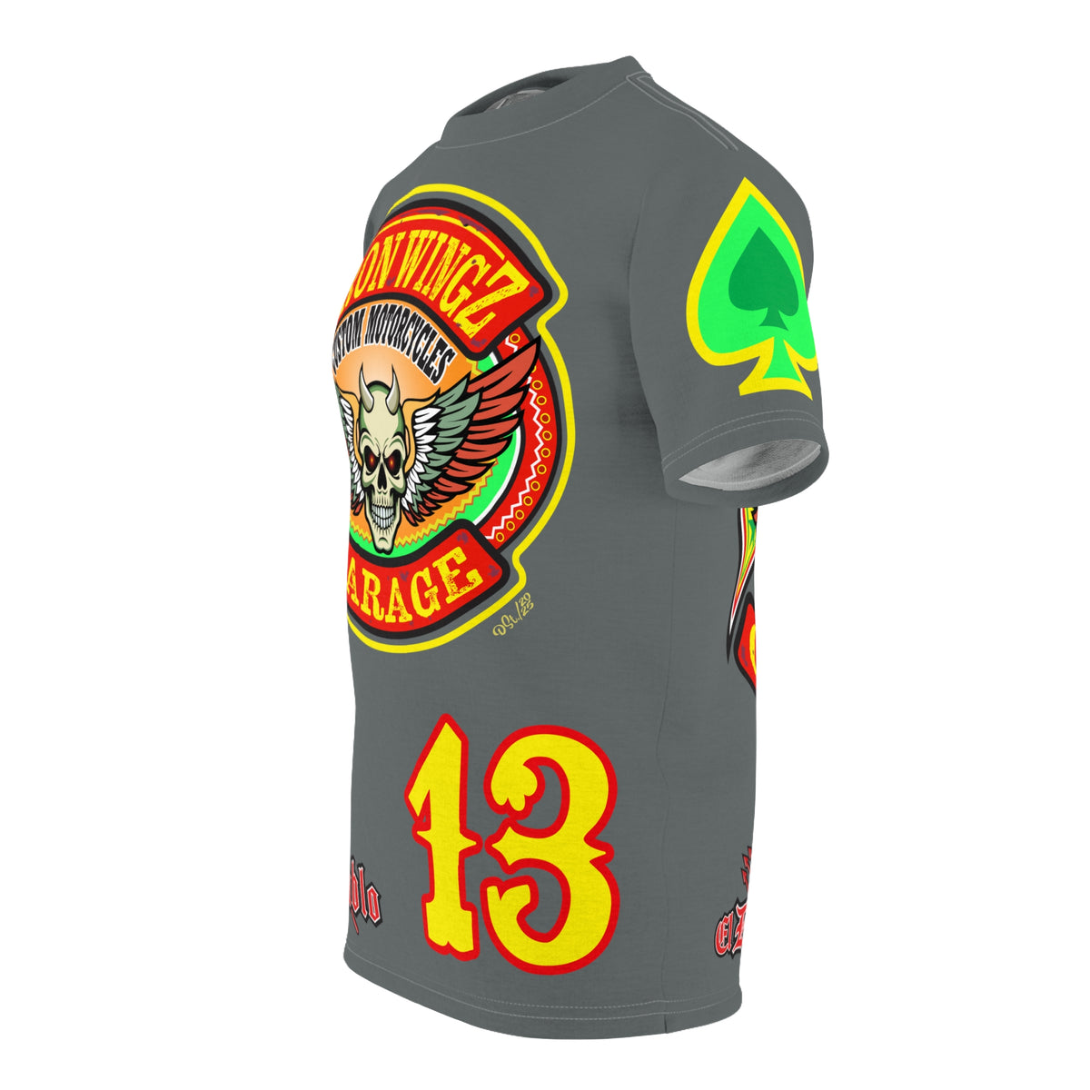 Iron Wingz Custom Motorcycle Unisex Super Tee - Bold Graphic Tee for Bikers