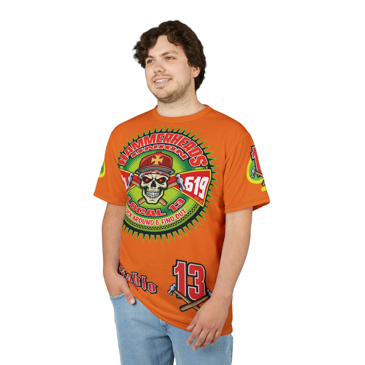 Hammerheads Union Local 13 -  Custom FAFO Motorcycle Riding Tee Shirt _ Super Comfort and Fit