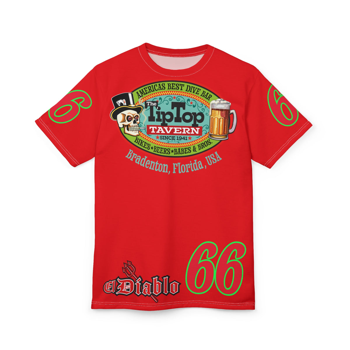 Tip Top Tavern Dive Bar Super Tee - America's Best Dive Bar, Bikes Beers Babes & Bros. - Biker Bar Tee