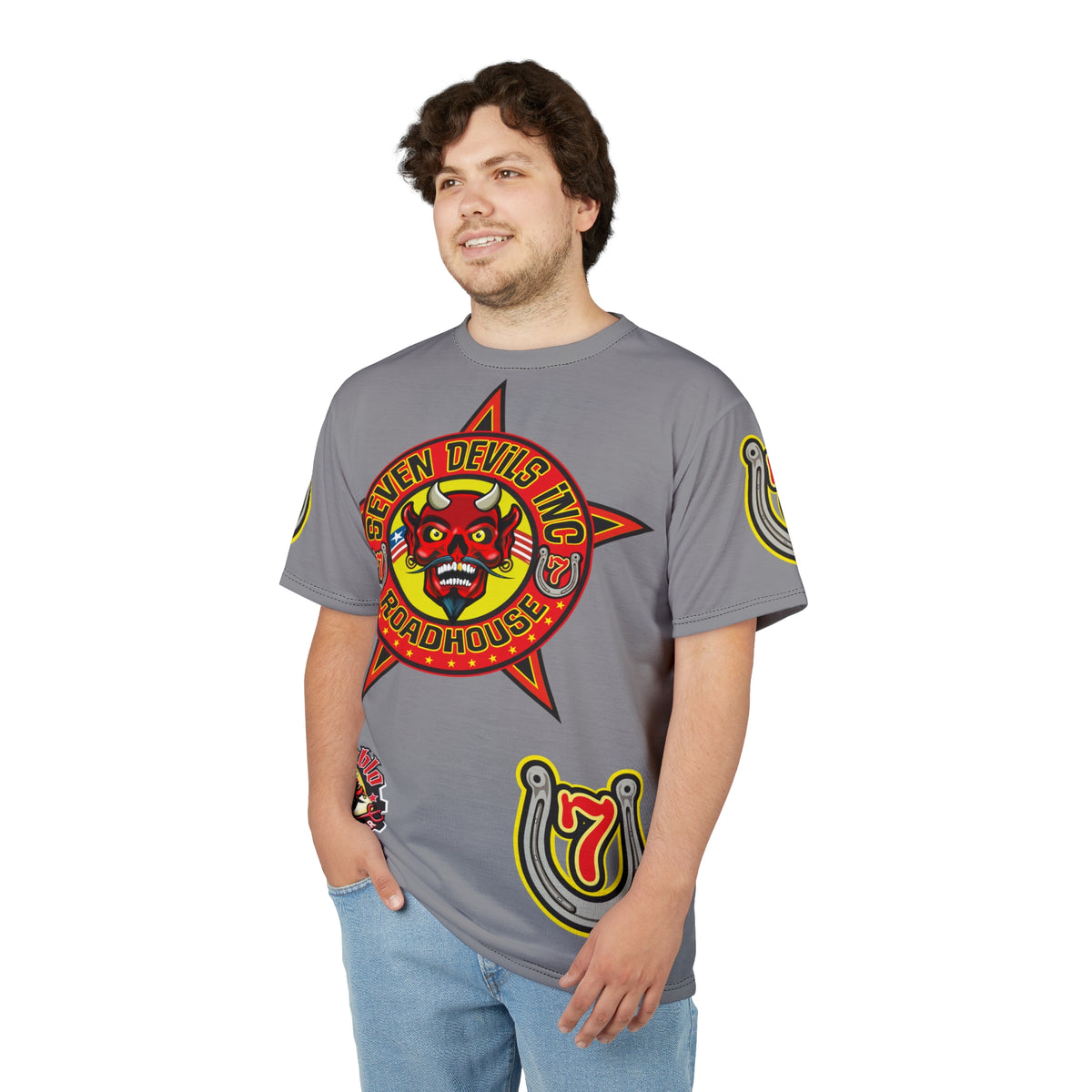 Seven Devils Inc. Roadhouse Design, Edgy Biker Shirt, Special Motorcycle Riding Gear, Seven Devils Inc.