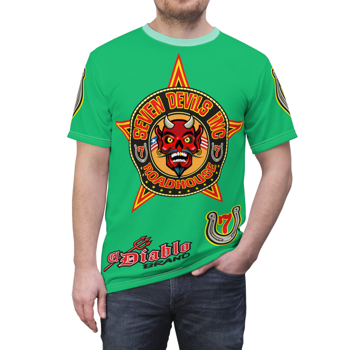 Copy of Seven Devils Inc. Roadhouse Graphic Tee - Motorcycle Custom Riding Super Tee