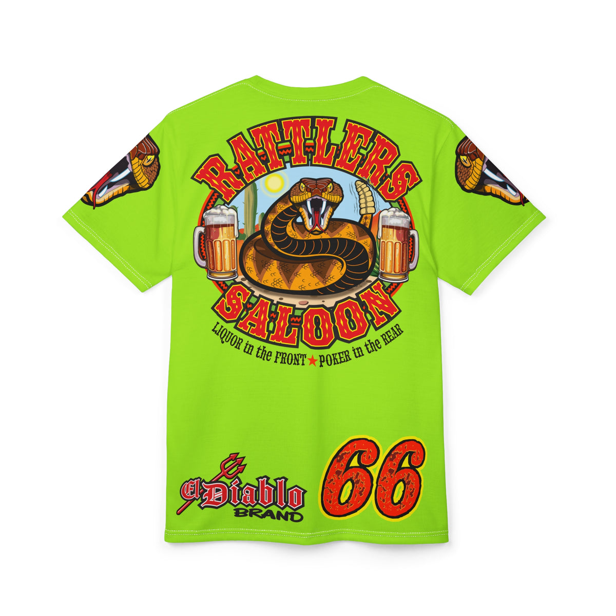 VERY Special HIVIZ Rattlers Saloon SUPER TEE — Vintage Biker 66 Graphic Shirt