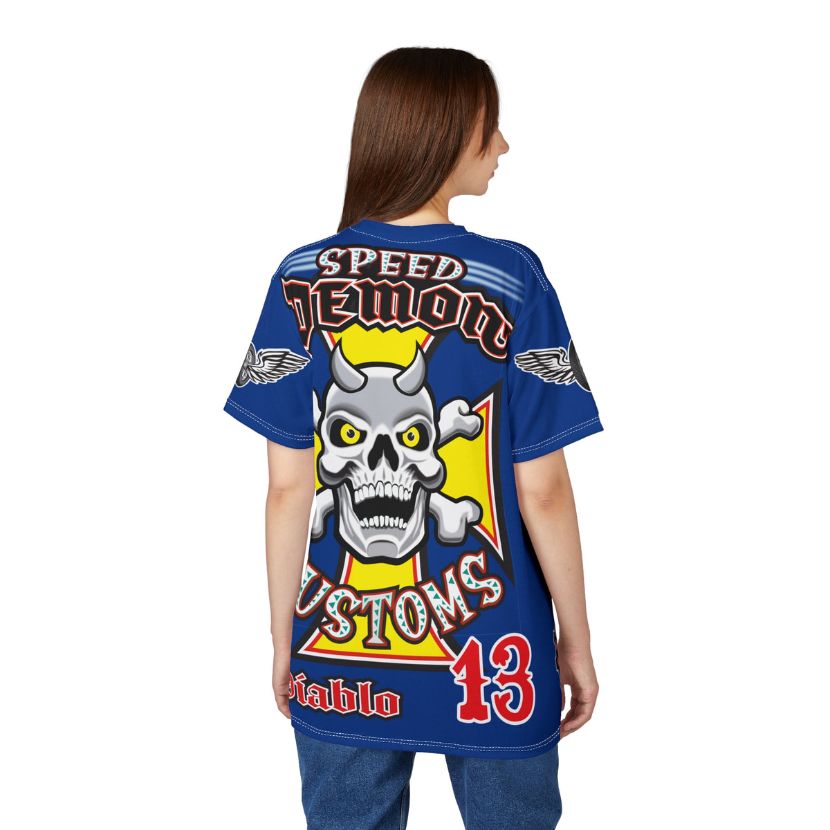 Speed Demon Customs Spectacular HiViz Super Tee - Devilishly Demented Bold Biker Design