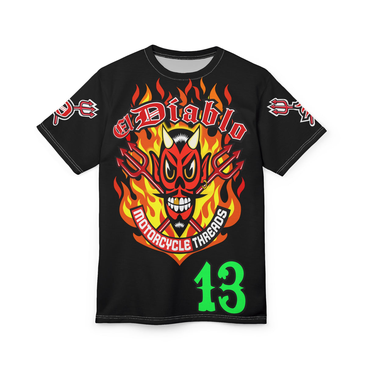 El Diablo Brand HiViz Company Super Tee, Xl Bright Graphics, Ultimate Fit & Comfort Riding Tee
