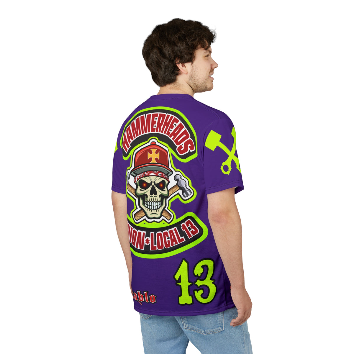 Hammerheads Union Local 13 -  SoCal 619 Special Edition - Custom HiViz Motorcycle Riding Tee Shirt _ Super Comfort and Fit