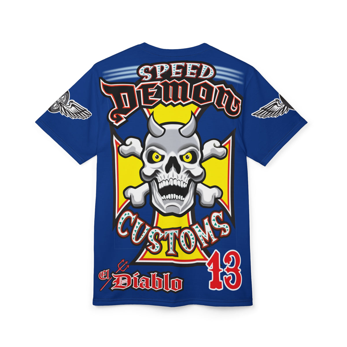 Speed Demon Customs Spectacular HiViz Super Tee - Devilishly Demented Bold Biker Design