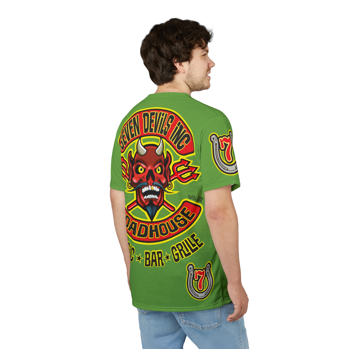 Seven Devils Inc. Roadhouse HiViz Graphic Tee - Motorcycle Custom Riding Super Tee